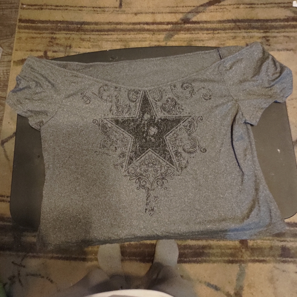 ROMWE Dark Gray Casual Top